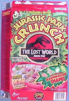 Jurassic Park skipped over the chance to put out a cereal for the first movie. Not so for The Lost World.